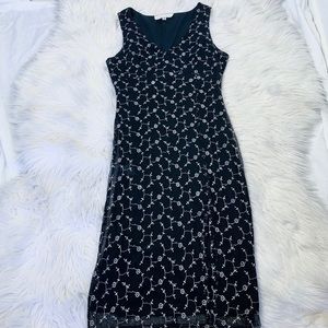 Charlotte Russe black floral v neck dress
